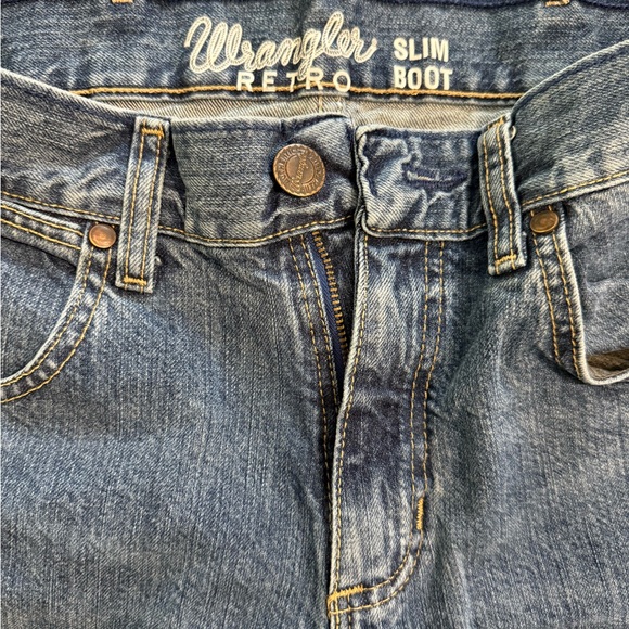 Wrangler Retro Slim Boot Jeans Mens 29x34 Western - Picture 2 of 5